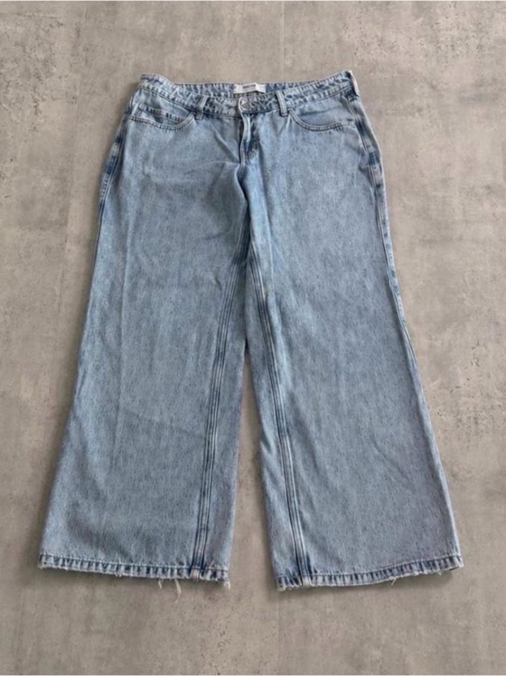 Y2K Hollister Baggy Wide Leg Light Wash Jeans 36x30